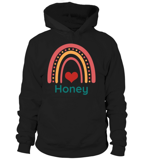 Honey Vintage Boho Rainbow Hoodie Unisex