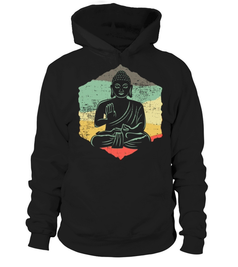 Vintage Retro Style Buddha Meditation Design Idea Hoodie Unisex