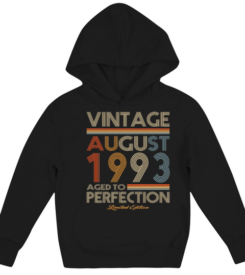 30th birthday vintage august 1993 limited edition Kids Hoodie