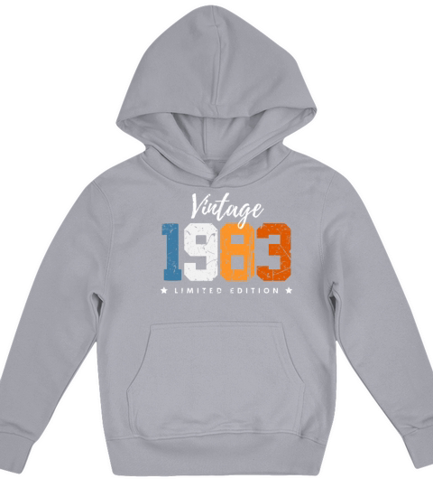 40 Years Vintage 1983 Retro 40th Birthday Kids Hoodie