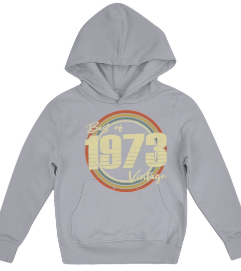 50th birthday vintage 1973 best of 1973 Kids Hoodie