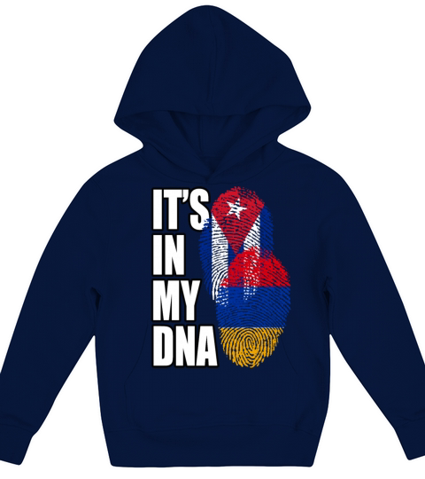 Armenian And Cuban Mix Heritage DNA Flag Kids Hoodie