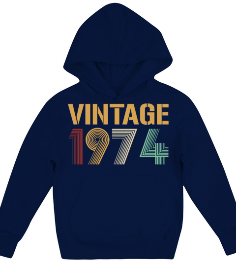 Beautiful Vintage 1974 Birthday Design Kids Hoodie