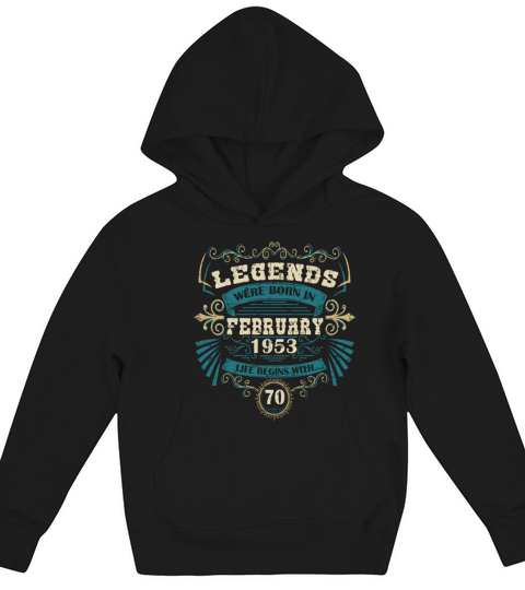 Birthday Vintage February 1953 Retro Kids Hoodie