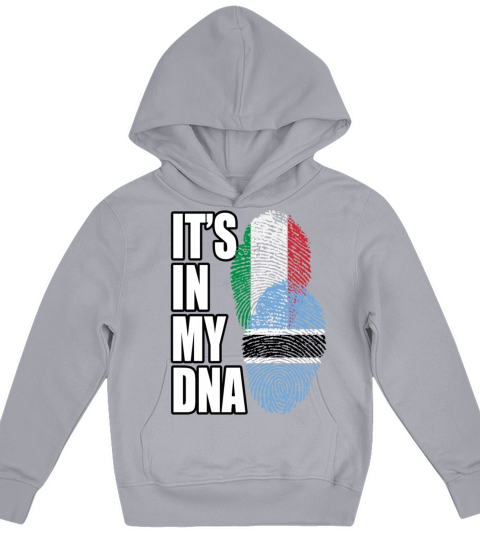 Botswana And Italian Mix Heritage DNA Flag Kids Hoodie