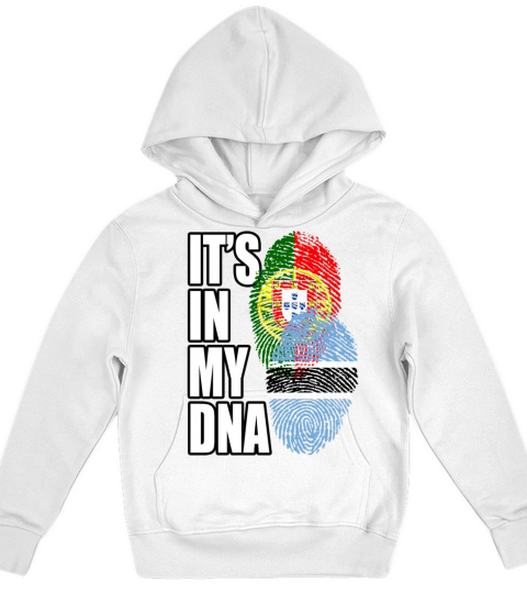 Botswana And Portuguese Mix Heritage DNA Flag Kids Hoodie
