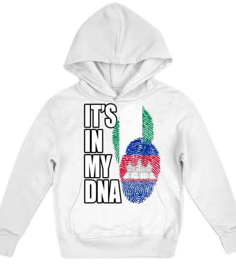 Cambodian And Nigerian Mix Heritage DNA Flag Kids Hoodie