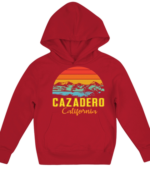 Cazadero California Vintage Mountains Hiking Kids Hoodie