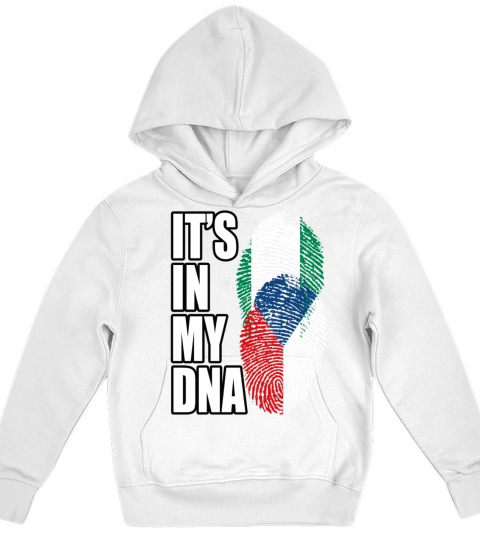 Czech And Nigerian Mix Heritage DNA Flag Kids Hoodie