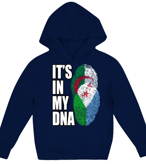 Djiboutian And Algerian Mix Heritage DNA Flag Kids Hoodie