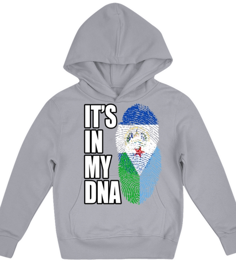 Djiboutian And Salvadoran Mix Heritage DNA Flag Kids Hoodie