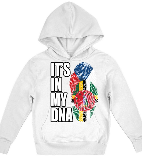 Dominican And Czech Mix Heritage DNA Flag Kids Hoodie