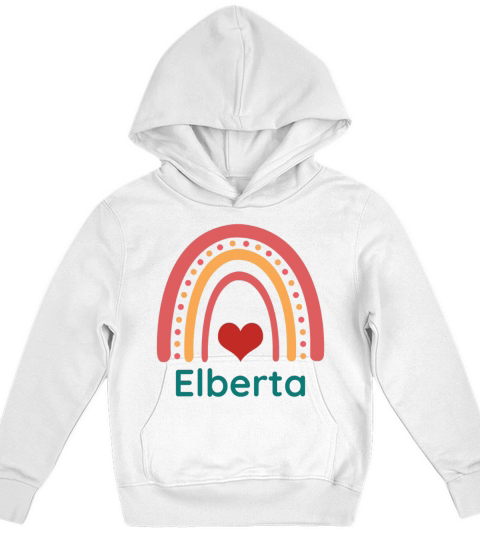 Elberta Vintage Boho Rainbow Kids Hoodie