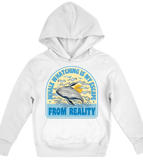 Funny Whale Watching Sea Mammal Kids Hoodie
