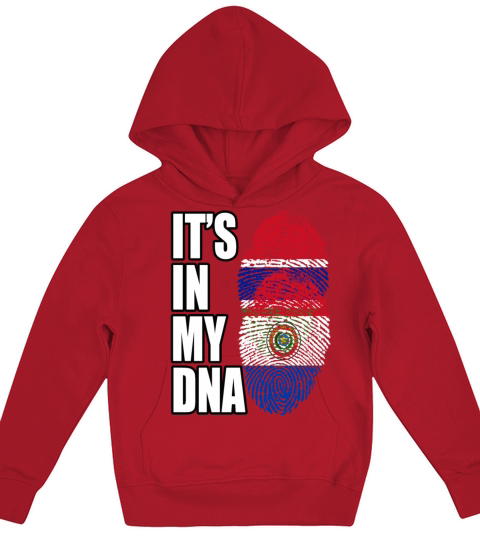Gambian And Paraguayan Mix Heritage DNA Flag Kids Hoodie