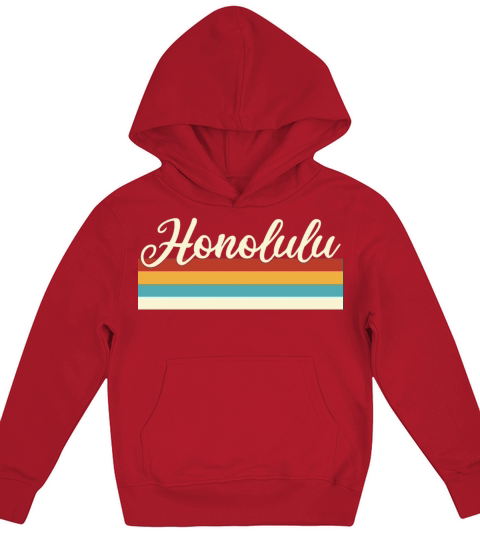 Honolulu - Hawaii - Retro - Vintage United States Kids Hoodie