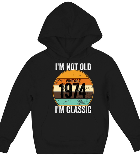 Im Classic Vintage 1974 Distressed Sunset Kids Hoodie