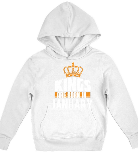 Kings are born in january Kids Hoodie