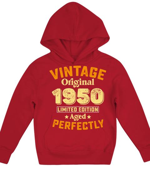 Limited Vintage Original 1950 Aged Edition Kids Hoodie