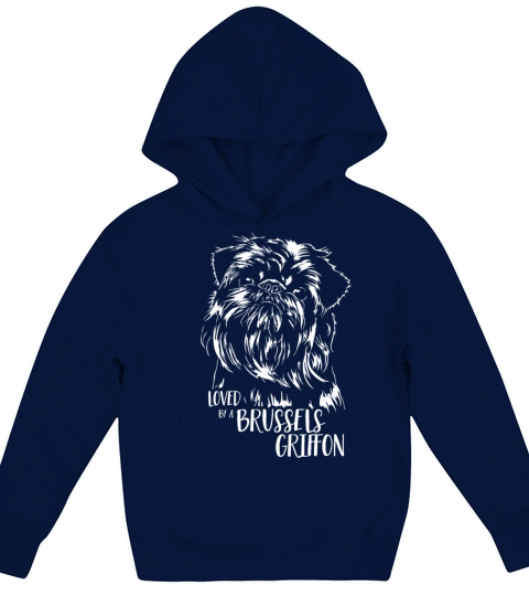 Loved by a Brussels Griffon dog saying Kids Hoodie