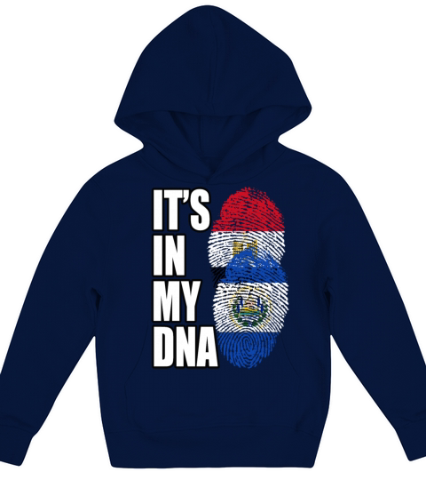 Salvadoran And Egyptian Mix Heritage DNA Flag Kids Hoodie
