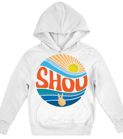 Shou Shirt Vintage Sunset Shou Groovy Tie Dye Kids Hoodie