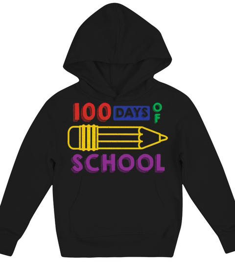 Vintage 100 Days Of School Kids Hoodie