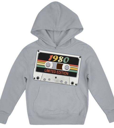 Vintage 1980 Limited Edition Tee Retro Cassette Kids Hoodie