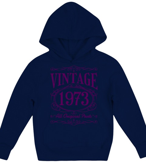 Vintage Birthday 1973 Shirt Kids Hoodie