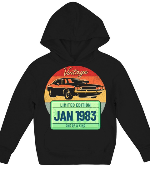 Vintage January 1983 Kids Hoodie