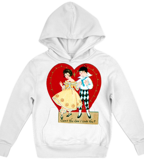 Vintage Valentines Day Kids Hoodie