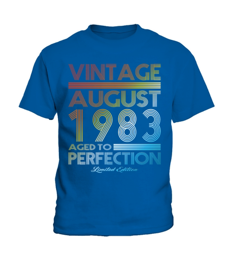 40th birthday vintage august 1983 limited edition Kids T-Shirt
