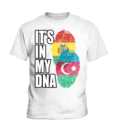 Azerbaijani And Bolivian Mix Heritage DNA Flag Kids T-Shirt
