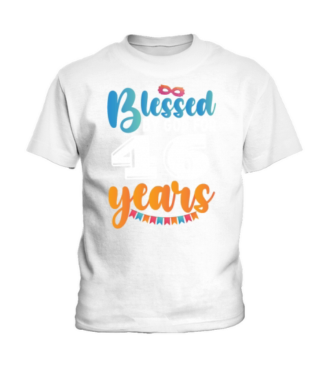 Birthday Blessed by God for 46 Years Kids T-Shirt