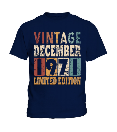 born 1971 December vintage gift Kids T-Shirt