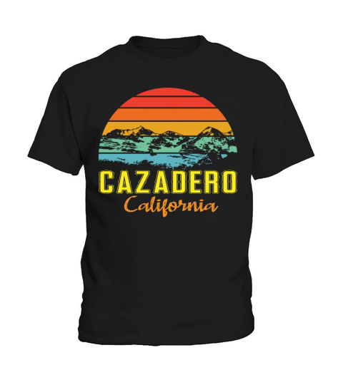 Cazadero California Vintage Mountains Hiking Kids T-Shirt