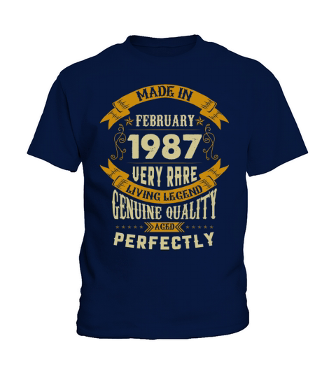February 1987 Vintage Birthday Present Kids T-Shirt