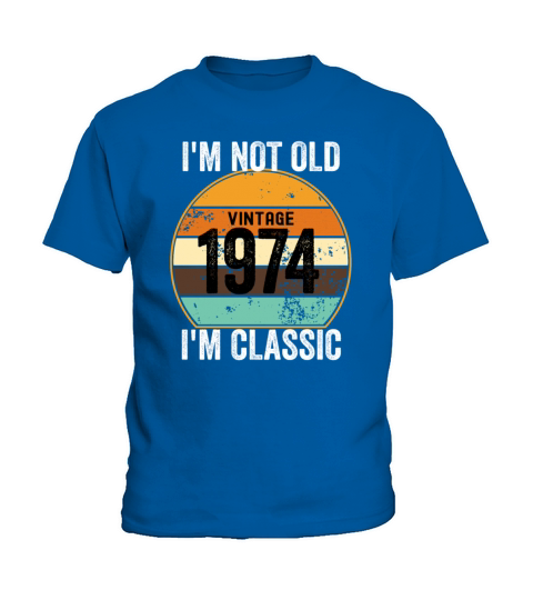 Im Classic Vintage 1974 Distressed Sunset Kids T-Shirt