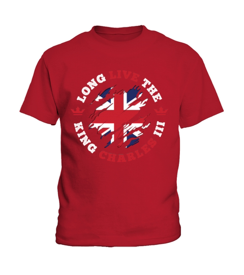 King Charles 3rd British Flag Coronation Kids T-Shirt