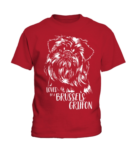 Loved by a Brussels Griffon dog saying Kids T-Shirt