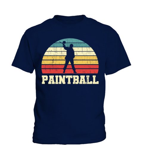Retro Paintball Player Paintballer Paintballing Kids T-Shirt