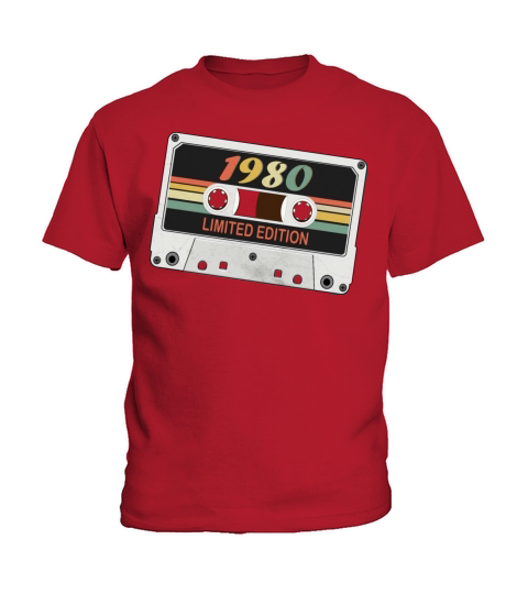 Vintage 1980 Limited Edition Tee Retro Cassette Kids T-Shirt