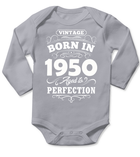 1975 Birthday Gift Birthday Bursdag Vintage Long Sleeve Baby One-Piece