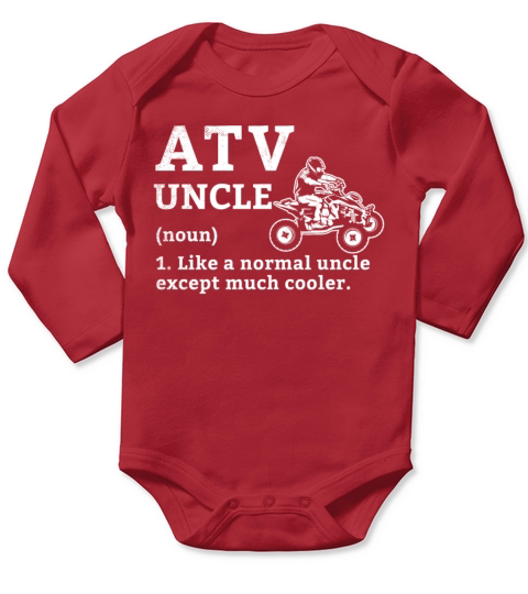 all terrain vehicles funny uncle definition theme Long Sleeve Baby One-Piece