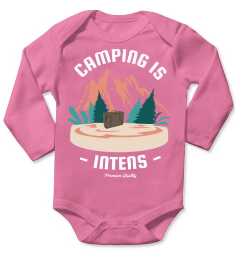 Camping is Intents Premium Quality Long Sleeve Baby One-Piece