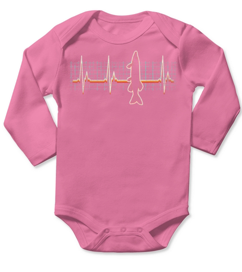 Fishing - Heartbeat Long Sleeve Baby One-Piece