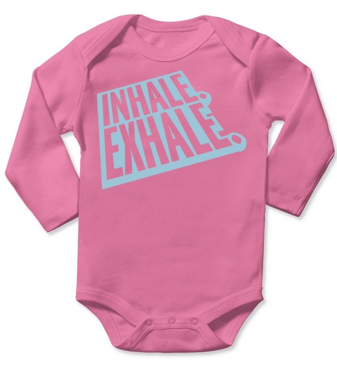 inhale exhale yoga quote Long Sleeve Baby One-Piece