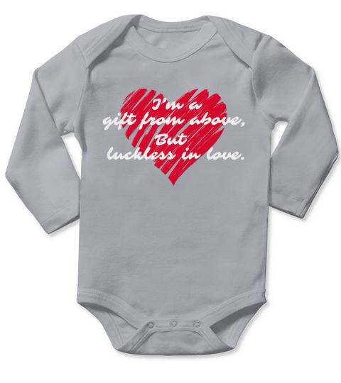Luckless In Love Funny Ironic Quote Long Sleeve Baby One-Piece