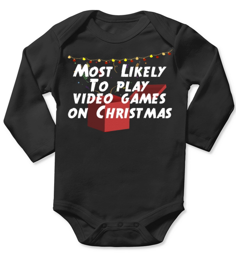 Most Likely To Christmas Matching Family Pajamas Long Sleeve Baby One-Piece