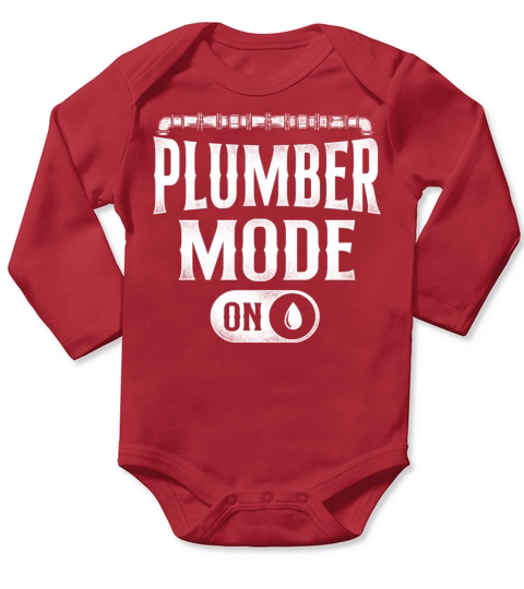 Plumbing Plumber Vintage Plumber Long Sleeve Baby One-Piece